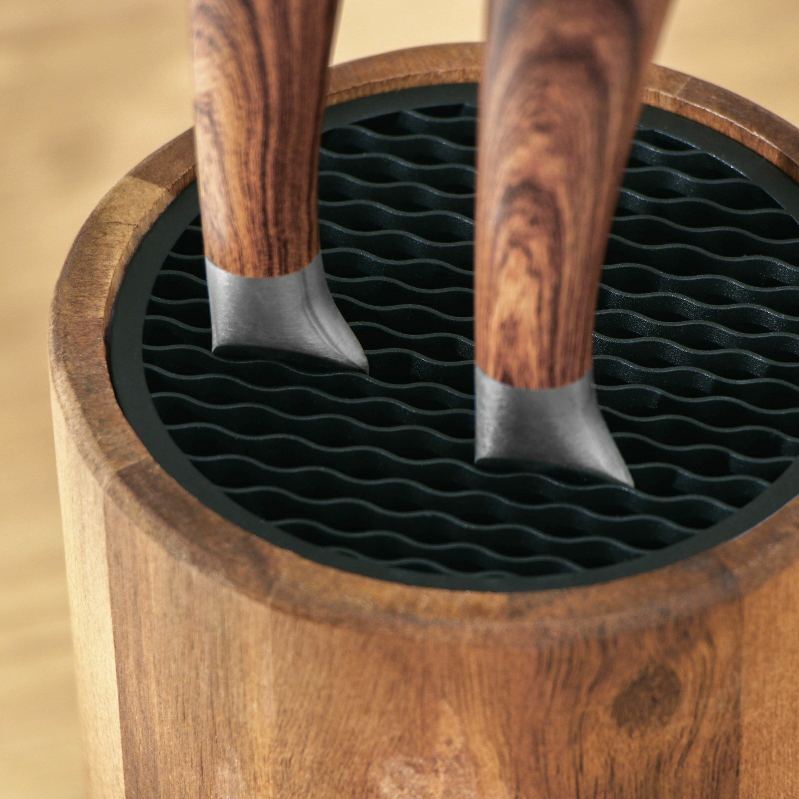 Изображение Подставка для ножей 22.5x12.7 см, дерево, тропическая акация