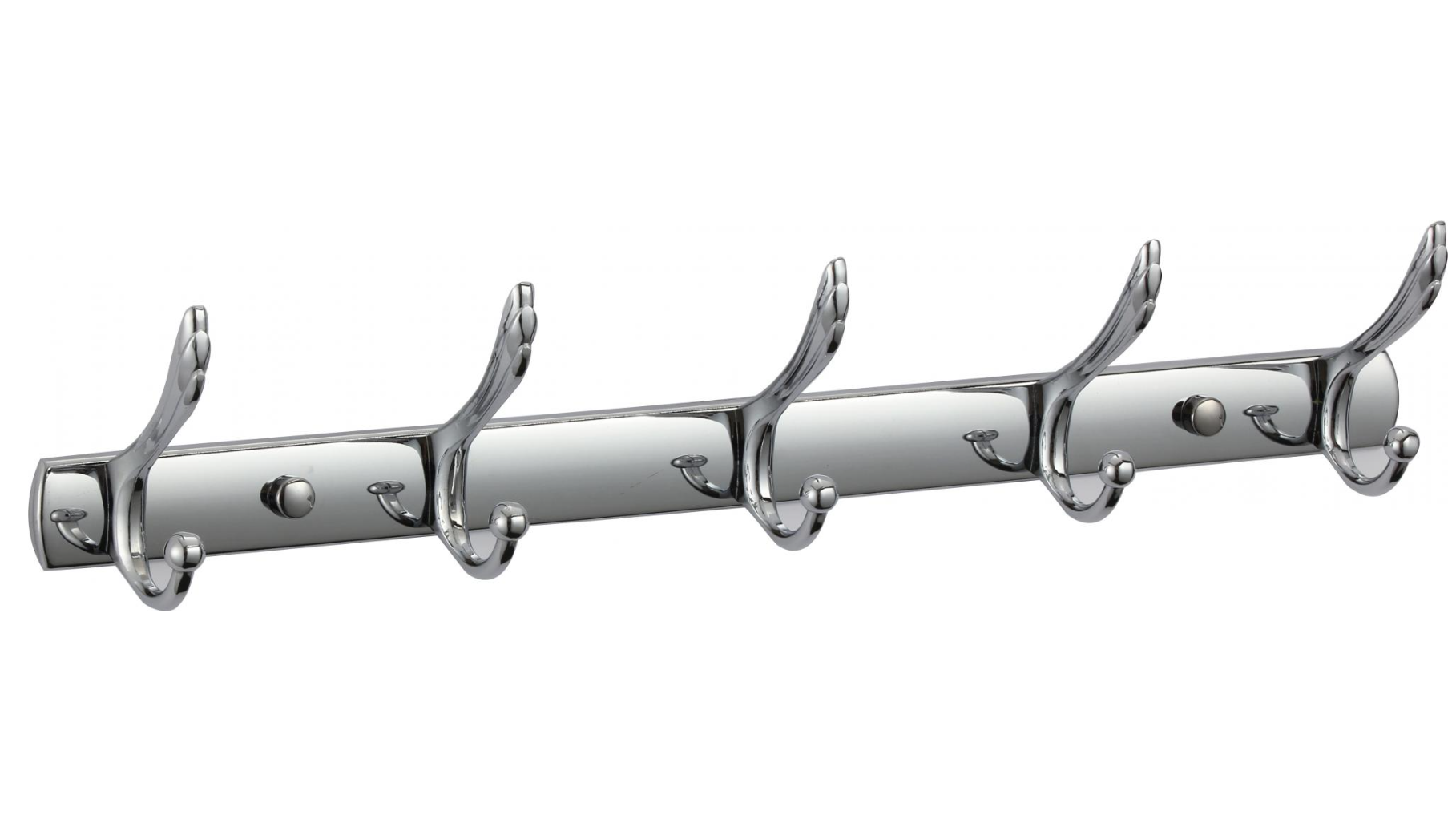Планка с крючками Savol S-06205B, нержавеющая сталь, хромированная, крепление шурупами