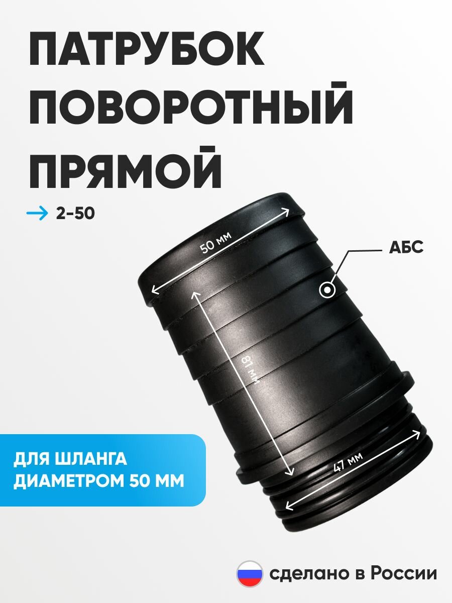Патрубок РОТОСНАБ 2-50 антимагнитный защита от протечек полипропилен