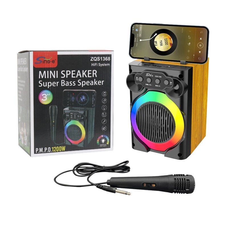 Караоке колонка Bluetooth, с микрофоном ZQS1368