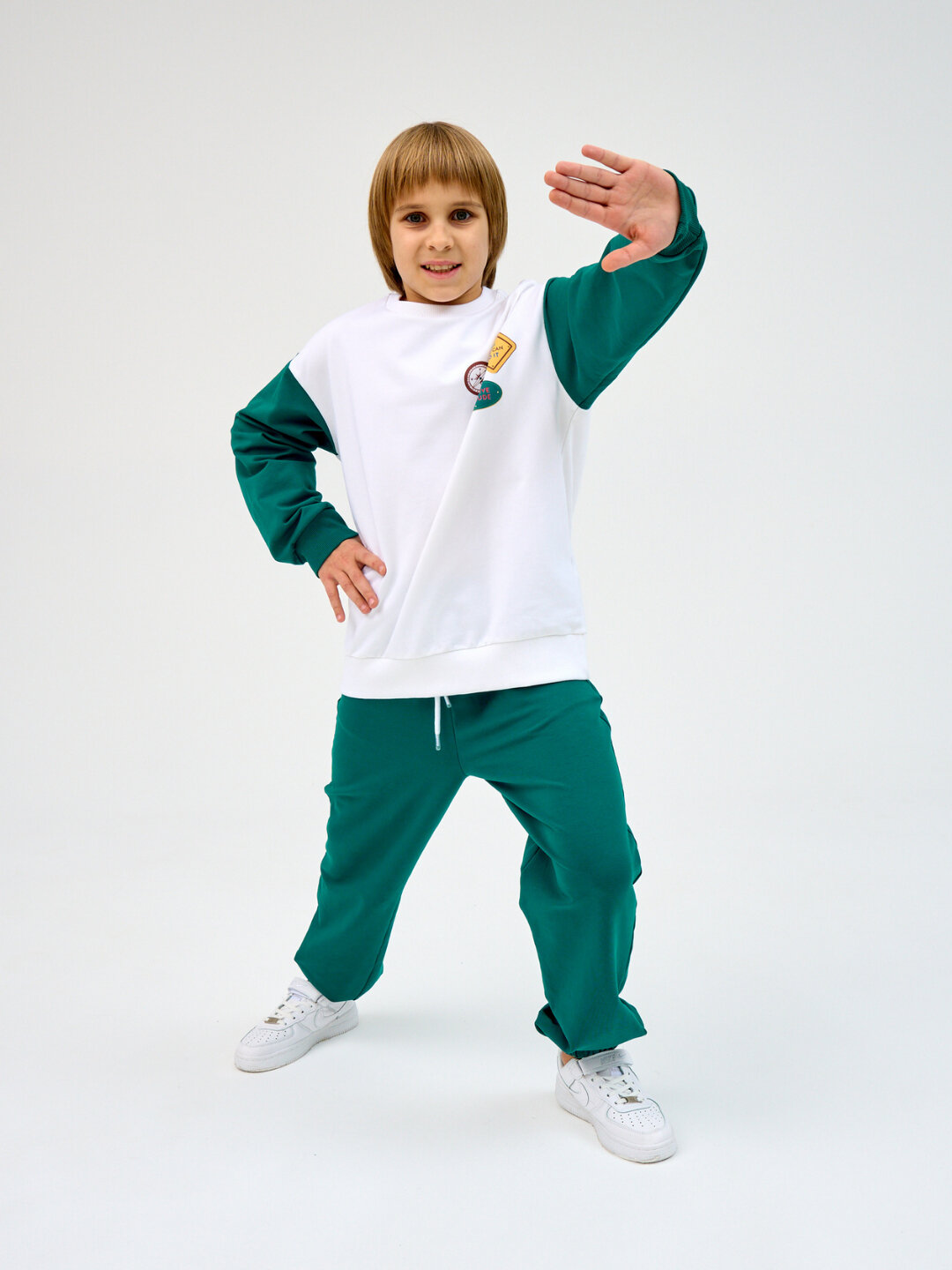 Свитшот neo, размер 164, зеленый — фото 1