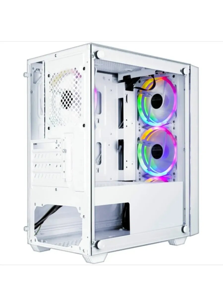 Корпус для ПК CL620 mATX FAN 4*12FRGB Белый — фото 1