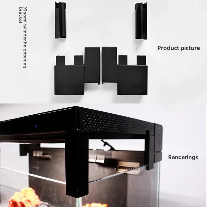 Изображение 1 шт, 5 см, рамка для увеличения высоты для Xiaomi Smart Aquarium, модификация аксессуаров, вентилируемая и охлаждающая, без 3D-печать, Розовый