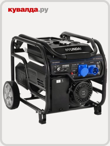 Изображение товара Генератор бензиновый HYUNDAI HHY 10050FE ATS с колесами