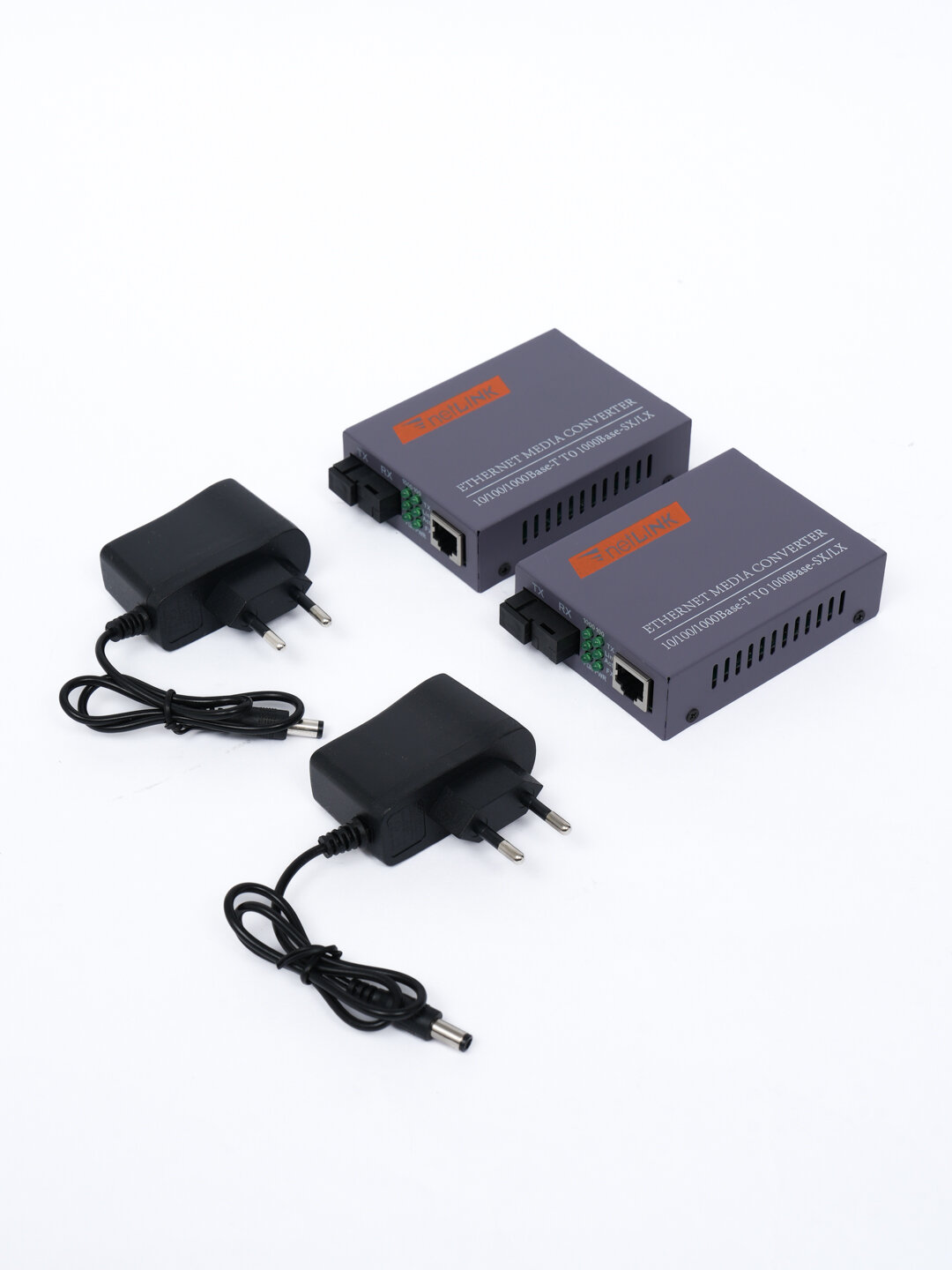 Гигабитный медиаконвертер Ethernet netLINK, RJ-45, поддержка 50мкм оптоволокно, 94,5х73х27 мм — фото 1