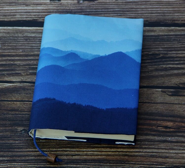 Кожаный чехол для книги А5 только (21x14,8 см) традиционный китайский тушевый дизайн защитный чехол