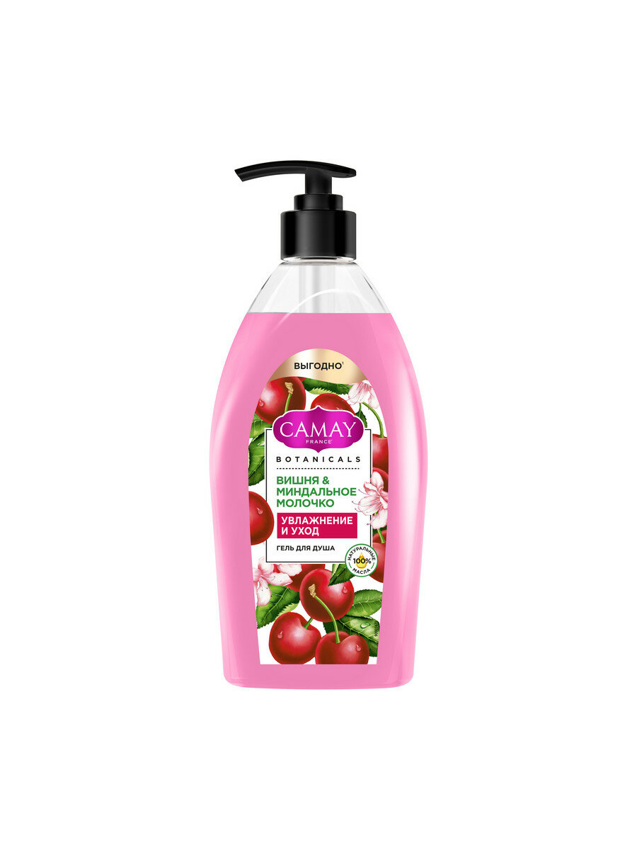 Гель для душа CAMAY Botanicals вишня и миндаль 750 мл - фото №9