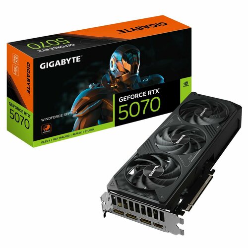 Видеокарта Gigabyte RTX5070 WINDFORCE OC SFF 12GB GDDR7 192bit 3xDP HDMI 3FAN RTL 81785₽