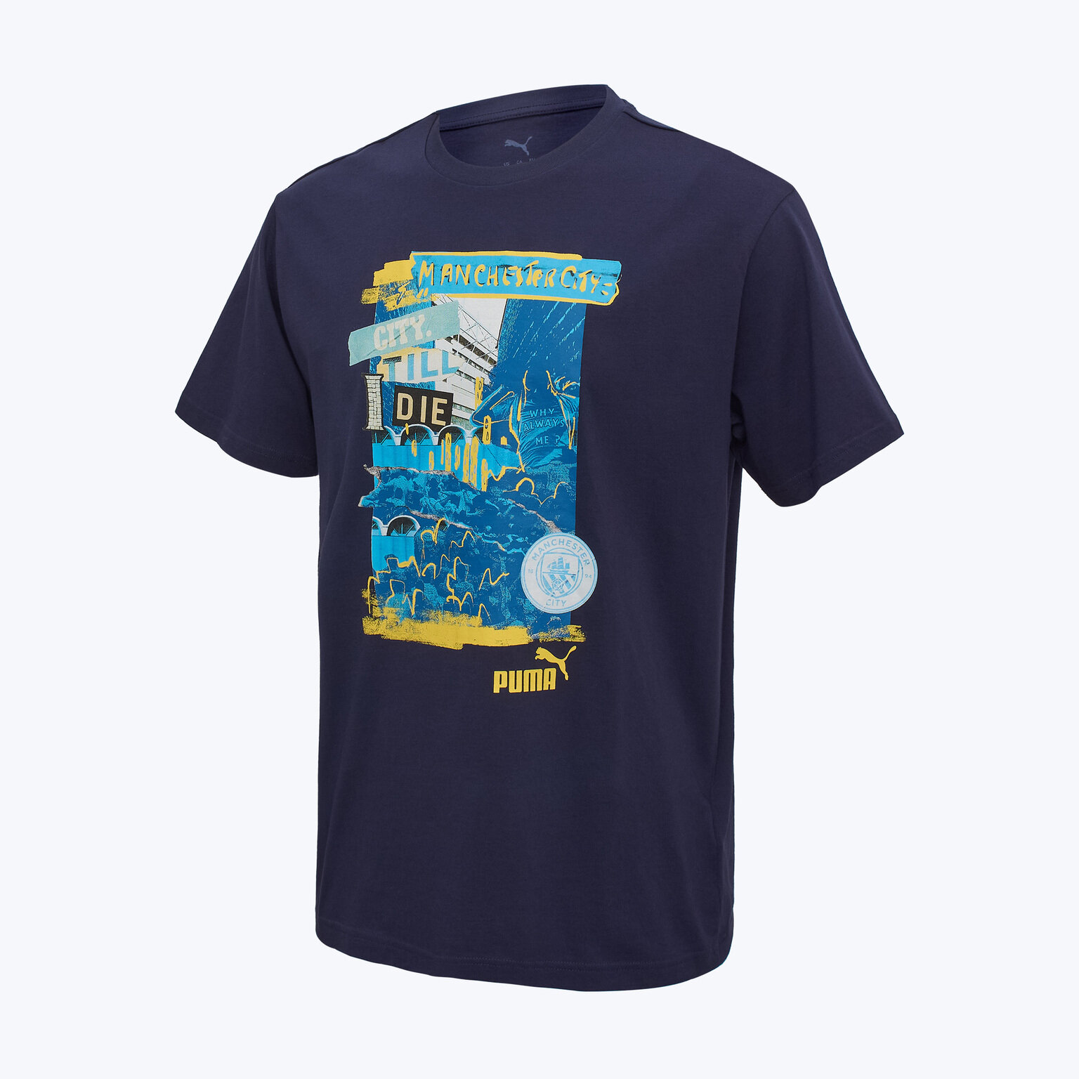 Футболка спортивная PUMA Manchester City, размер XL, темно-синий
