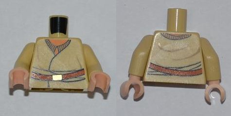 Torso SW Layered Shirt, Brown Belt with Gold Buckle Pattern / Tan Arms / Light Nougat Hands, 973pb0978c01 Tan U