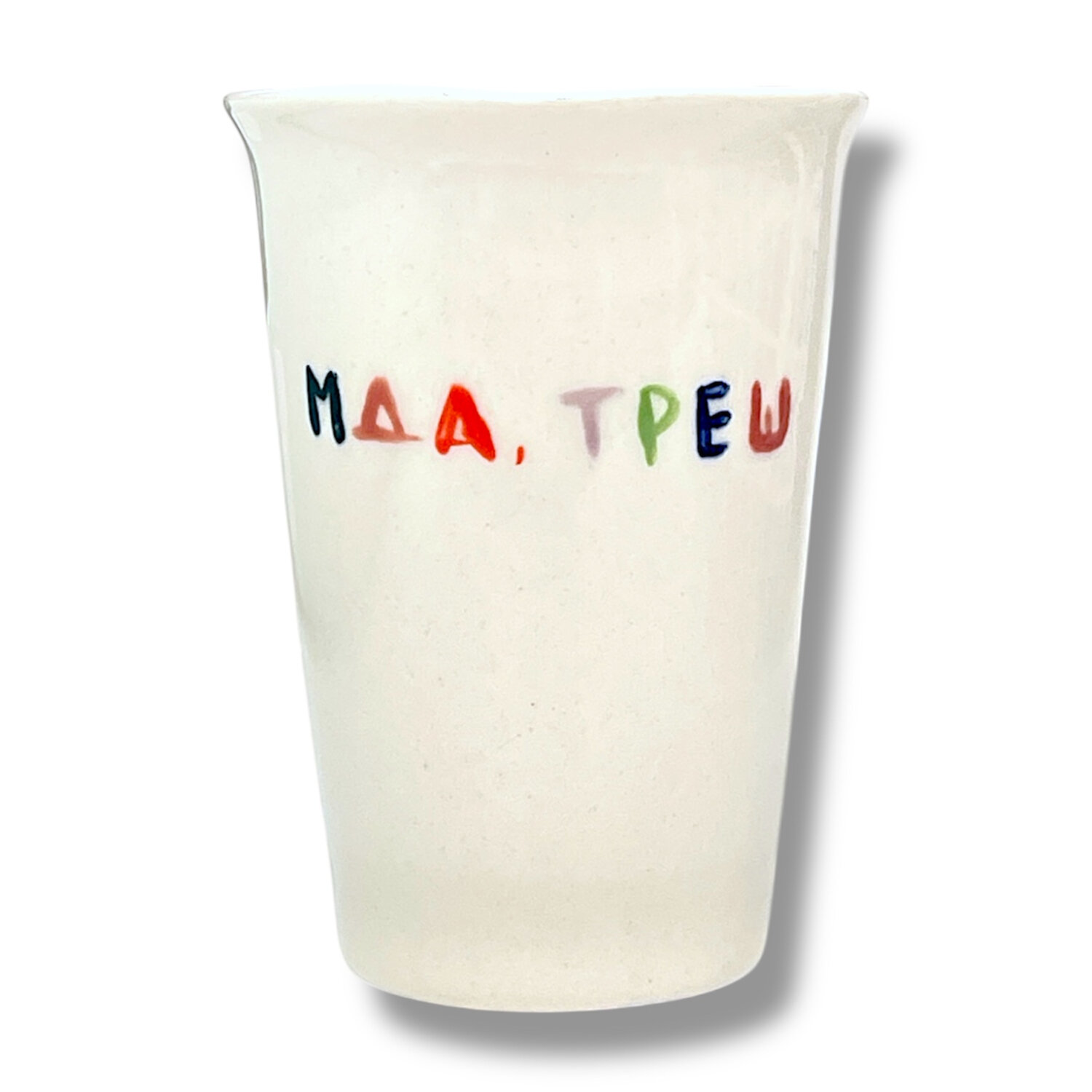 Стакан ручной работы «Мда, треш», полуфарфор, 200 мл