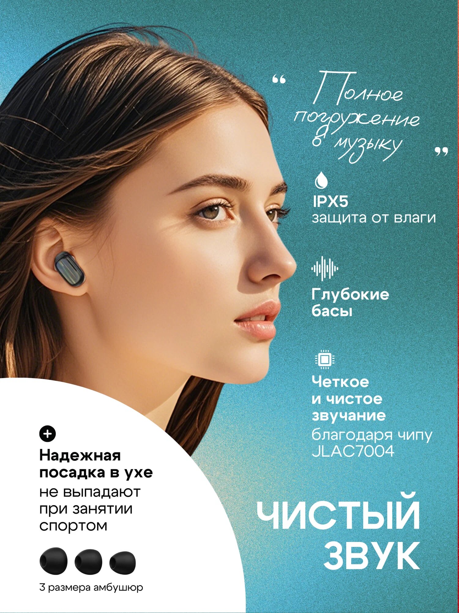 Беспроводные наушники Hoco EQ20, Bluetooth 5.4, до 7 ч работы, 6 ч с ANC, LED-дисплей, кейс 400 мАч, ANC+ENC, NEW 2025