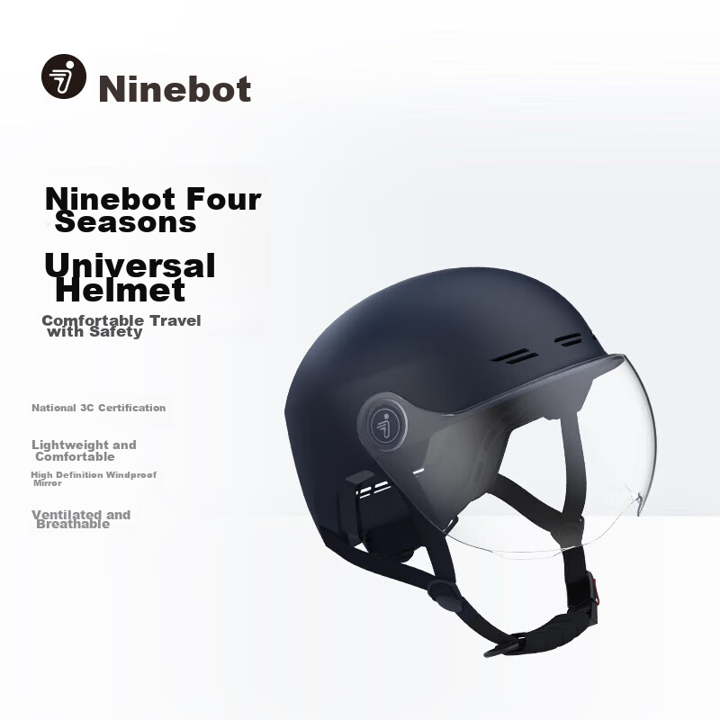 Ninebot All-Season 3C Quality Half Helmet for Electric Scooters, Blue (Suitable for Skateboards And Balance Bikes)