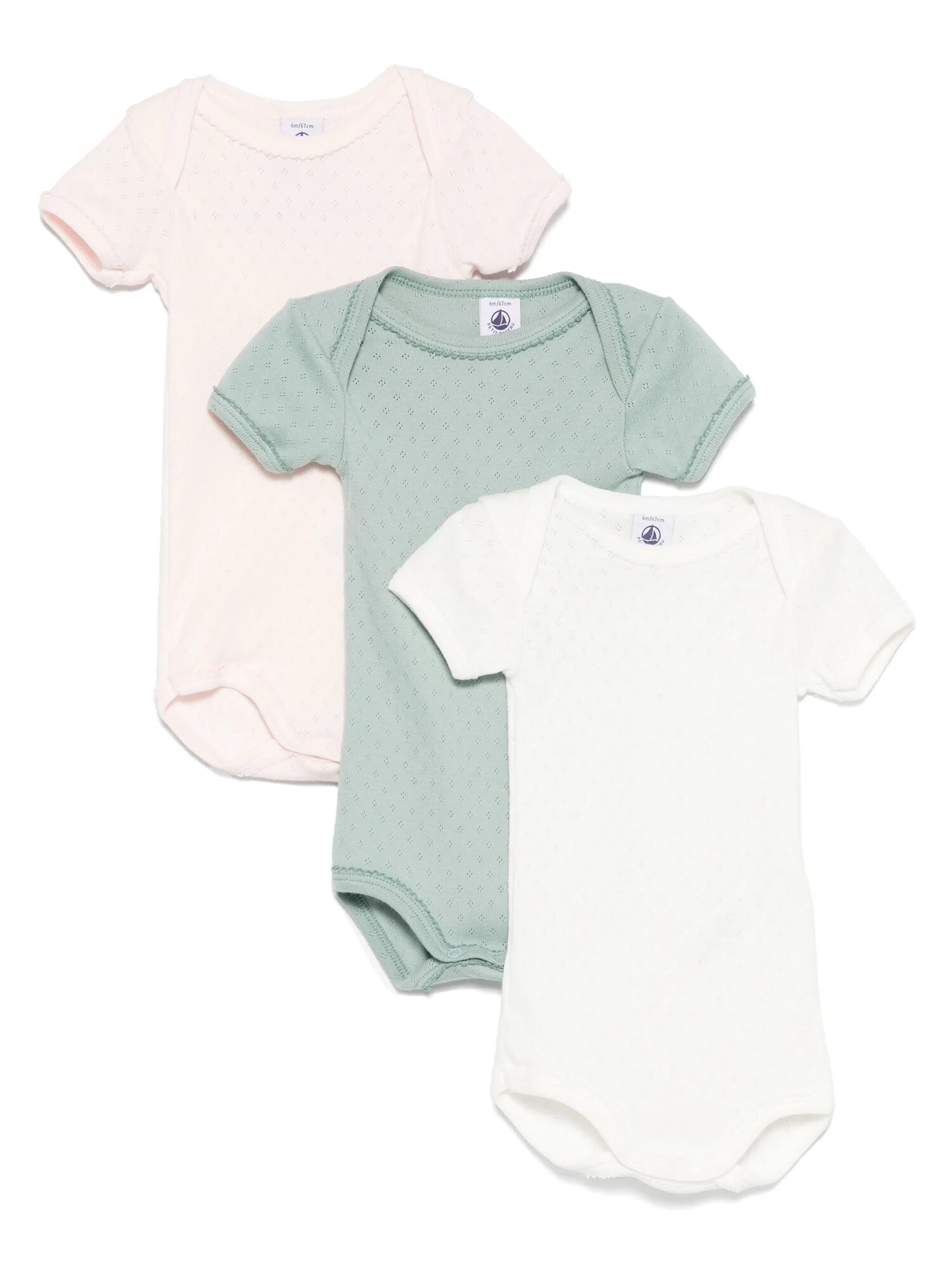Комплект одежды Petit Bateau, размер 6 мес, белый