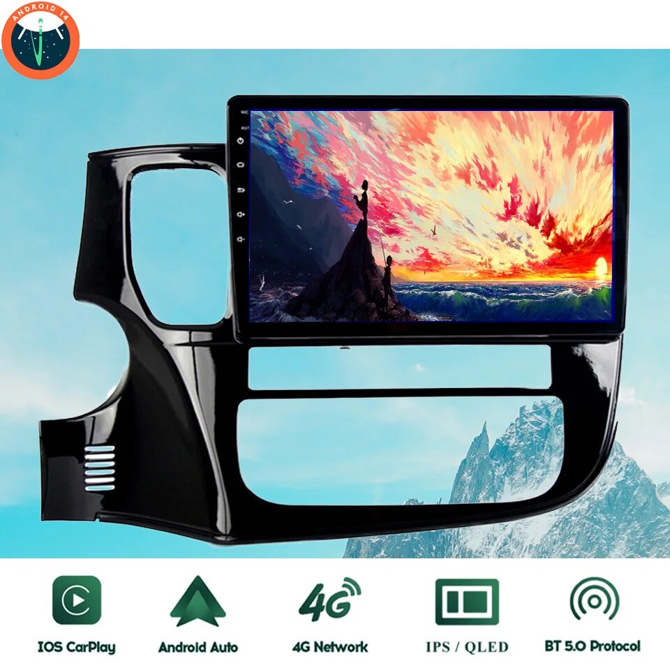 Автомагнитола Android 14.0 для Mitsubishi Outlander 2012-2018, 8G/128G, 8core