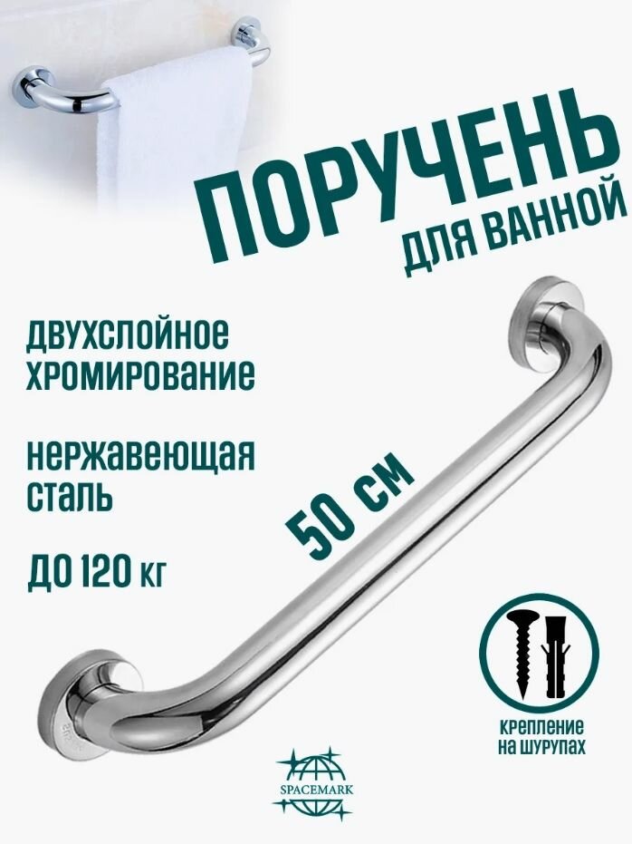 Ванная комната. Вспомогательный поручень для ванной комнаты.50см