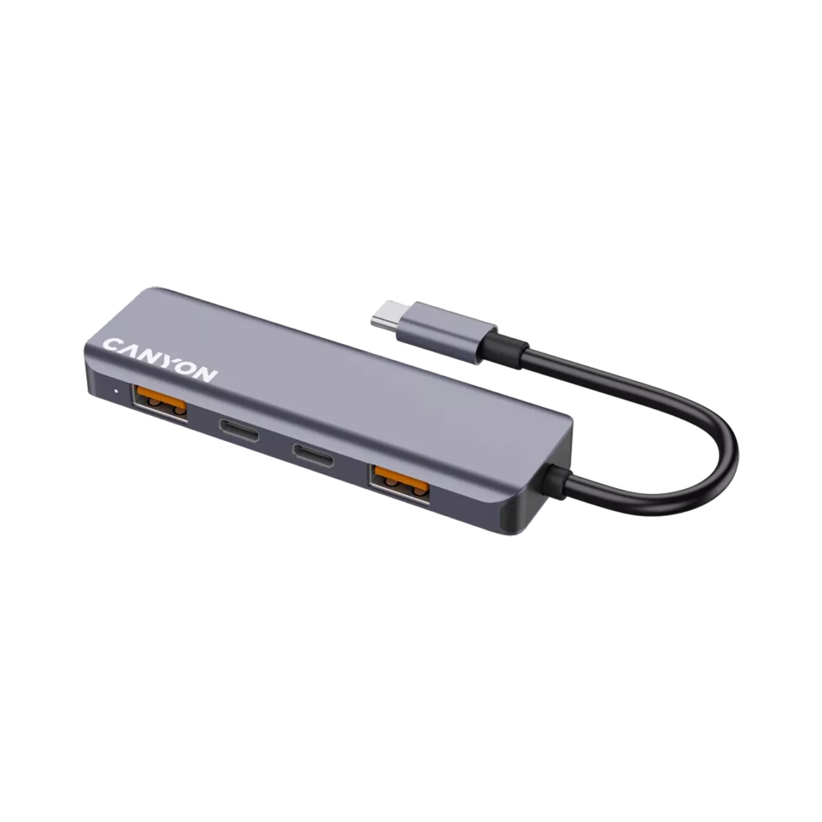 Мультипортовый хаб Canyon "DS-18" 5 in 1 USB-C PD, для зарядки, подключения нескольких устройств — фото 1