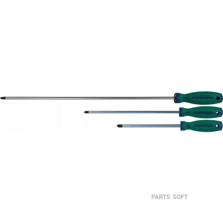 JONNESWAY D71P3150 Отвертка стержневая крестовая ANTI-SLIP GRIP, PH3x150 мм