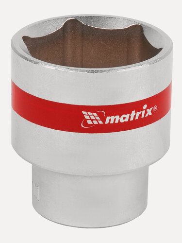 Изображение товара Головка торцевая Matrix 30 мм, 6-гранная, CrV, под квадрат 1/2", хромированная 13130