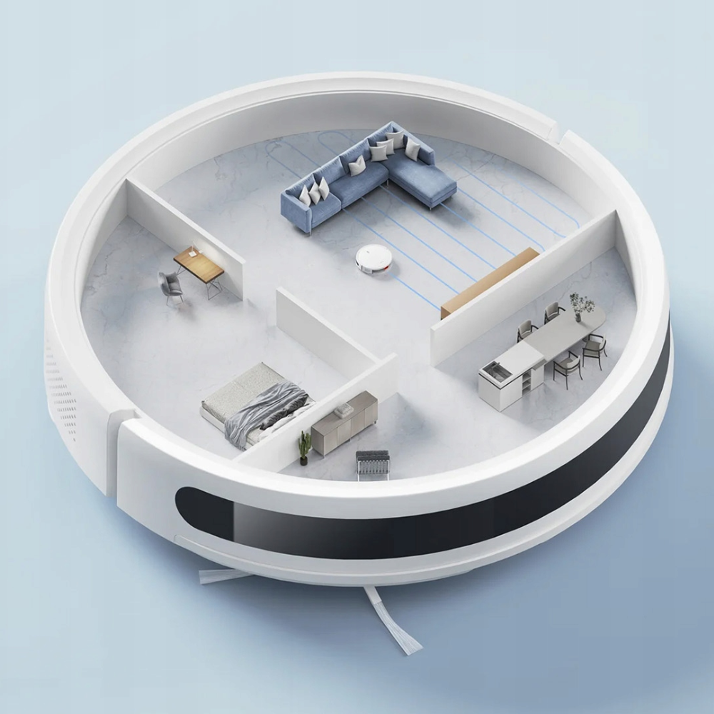 Робот-пылесос Xiaomi S12 Robot Vacuum, лазерный датчик LDS, белый — фото 1