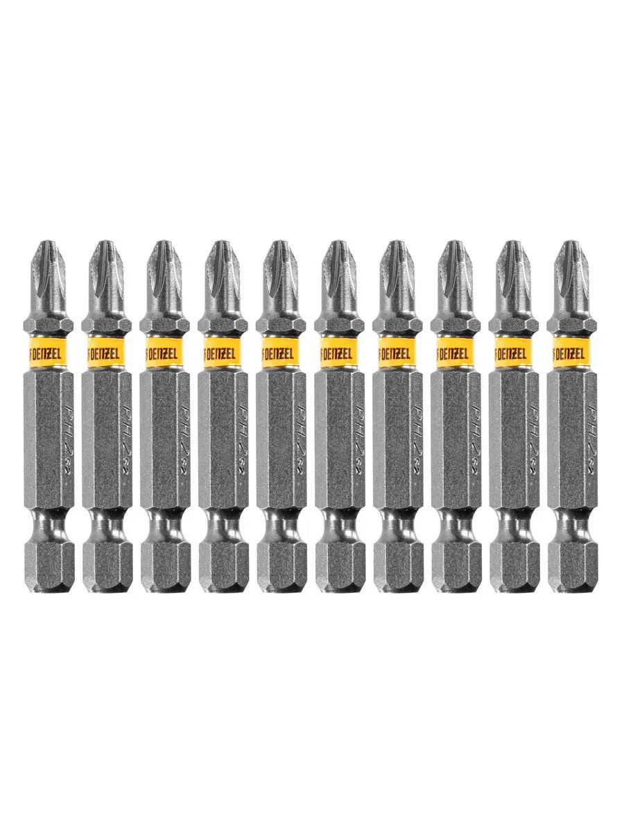Набор бит для шуруповерта PH2 х 50 S2 10 шт DENZEL 11683