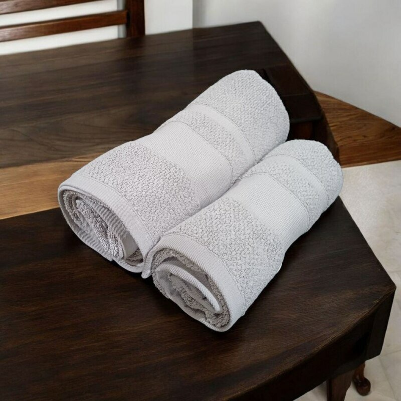 Полотенце Linens 2в1, махровое, серое, 140x70 см, для тела и лица, Турция