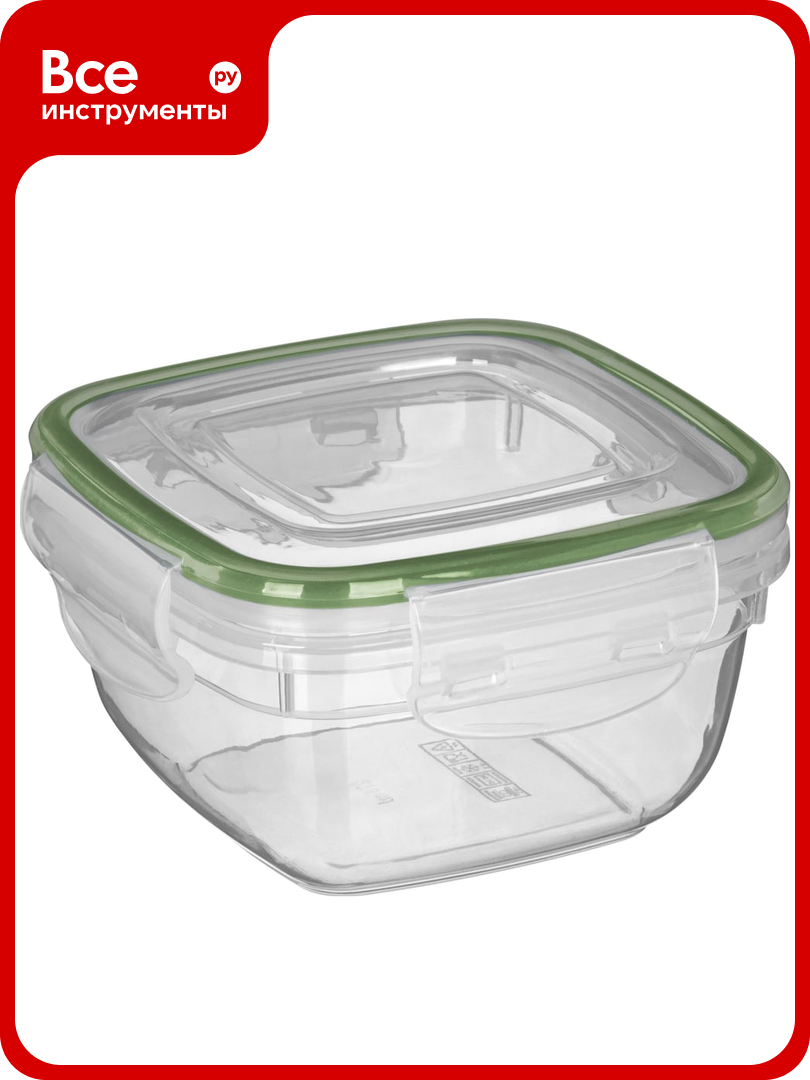 Контейнер для продуктов Idiland Lock квадратный 0275 л с защелками (прозрачный) 231111501/00