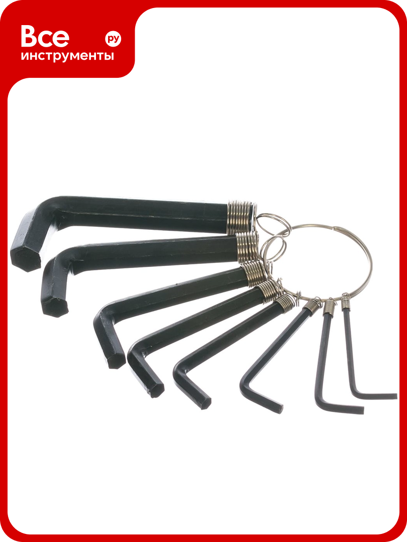 Набор шестигранных ключей Top Tools 2 10 мм  8 шт  35D055