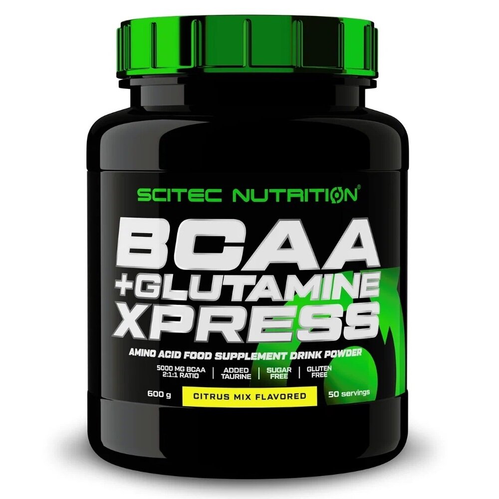 БЦАА и Глютамин BCAA + Glutamine Xpress 600 гр (Scitec Nutrition) Цитрусовый микс