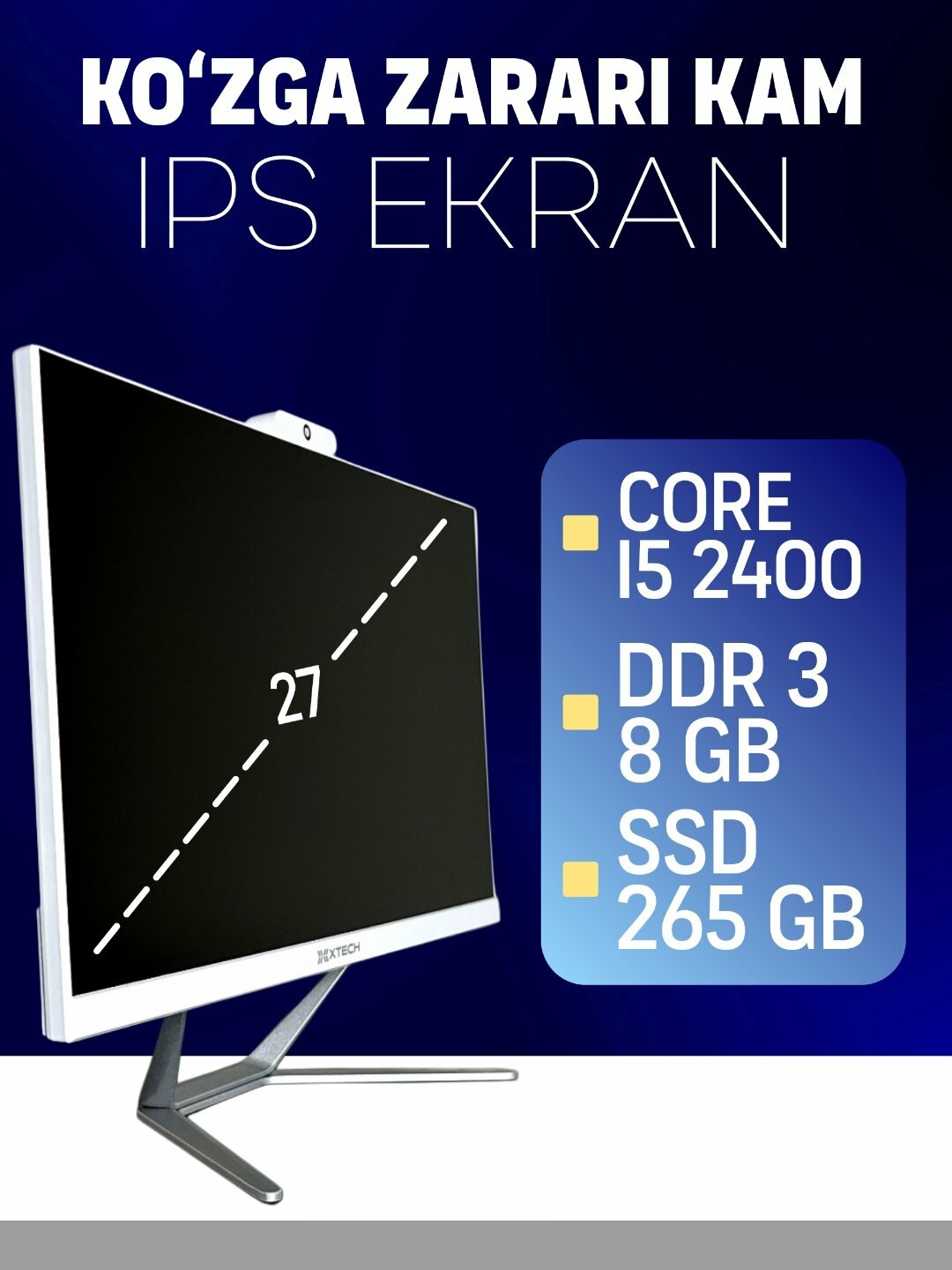 Моноблок XTECH FLAT H610 G7400, Intel UHD Graphics, SSD 256ГБa