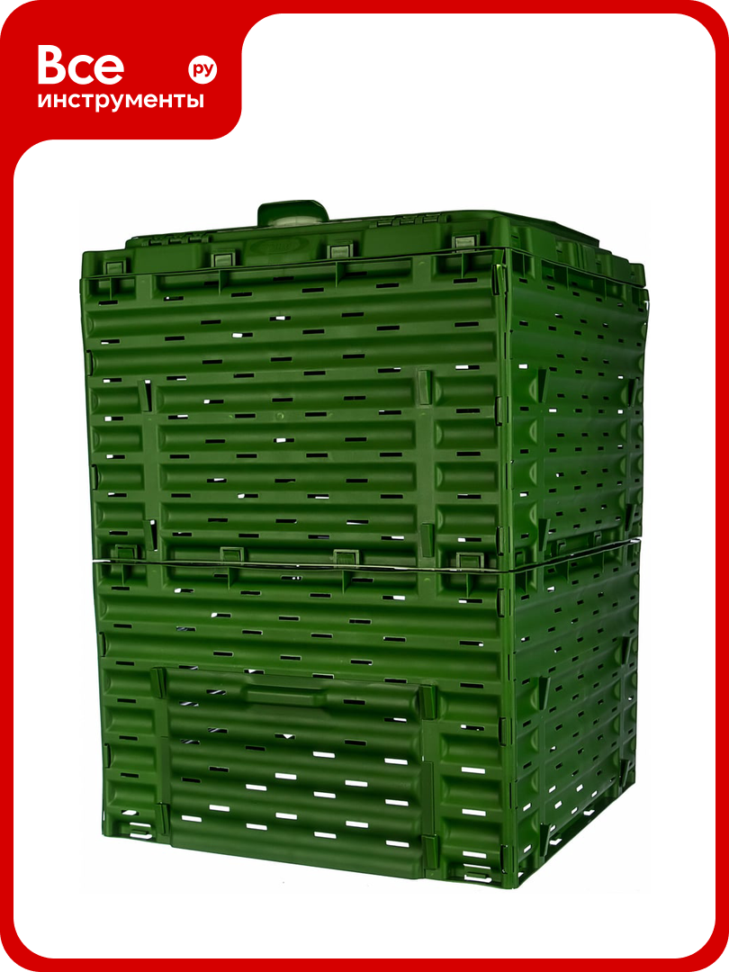 Компостер с крышкой Piteco 300 л зелёный