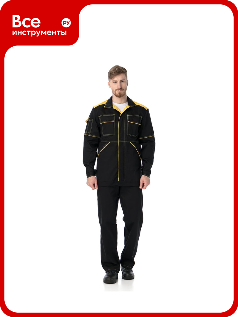 Костюм рабочий мужской иварус Инженер-5 черный размер 52-54 рост 182-188 200 (52/182