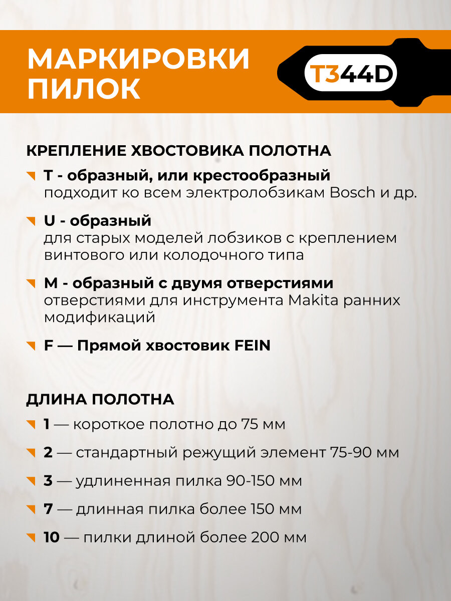 Пилки для лобзика 132 мм 2 шт T344D RAGE by VIRA — фото 1