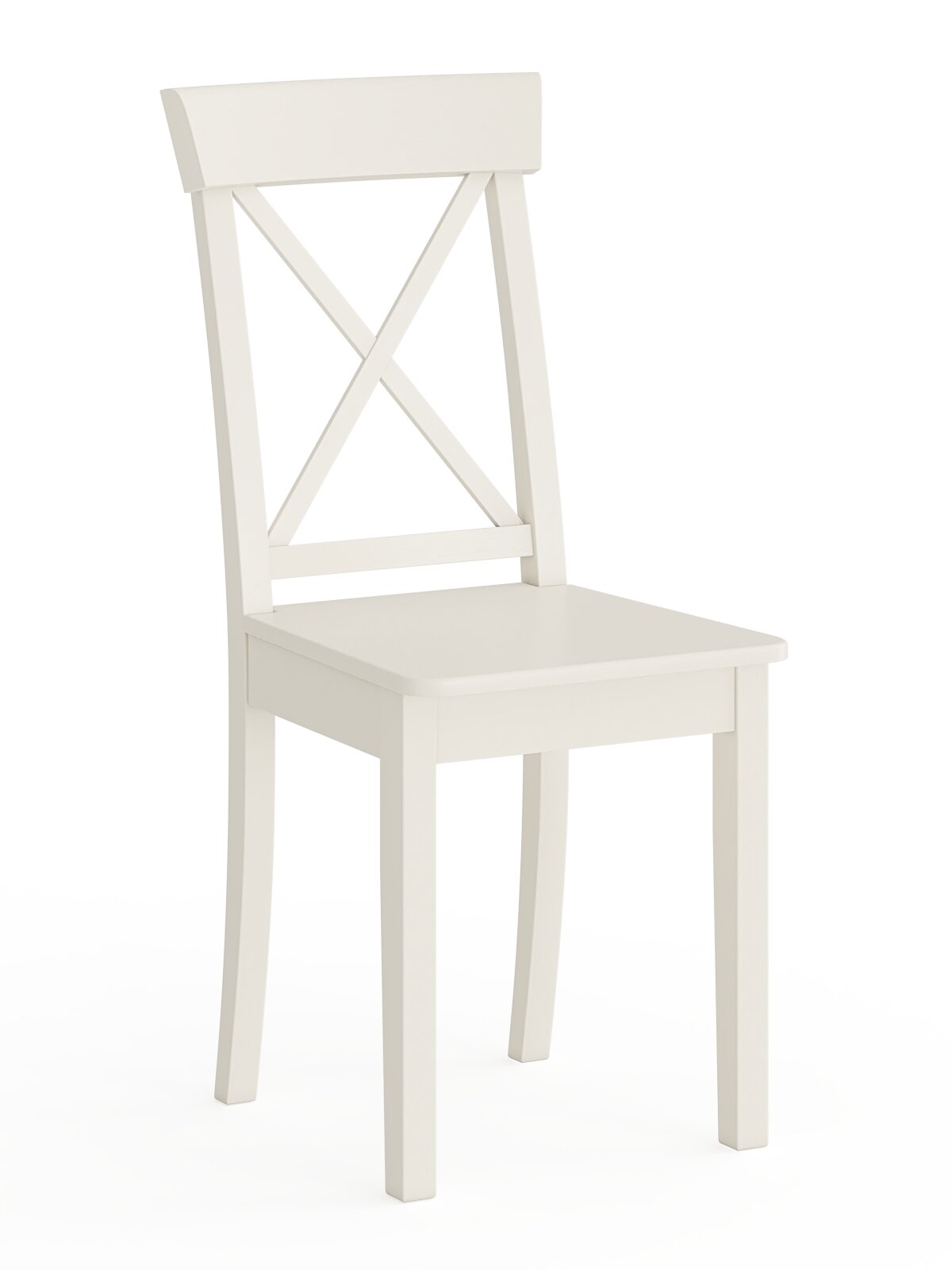 Деревянный стул для кухни Мебель--24 Гольф-14 слоновая кость деревянное сиденье 41х42х95 см.