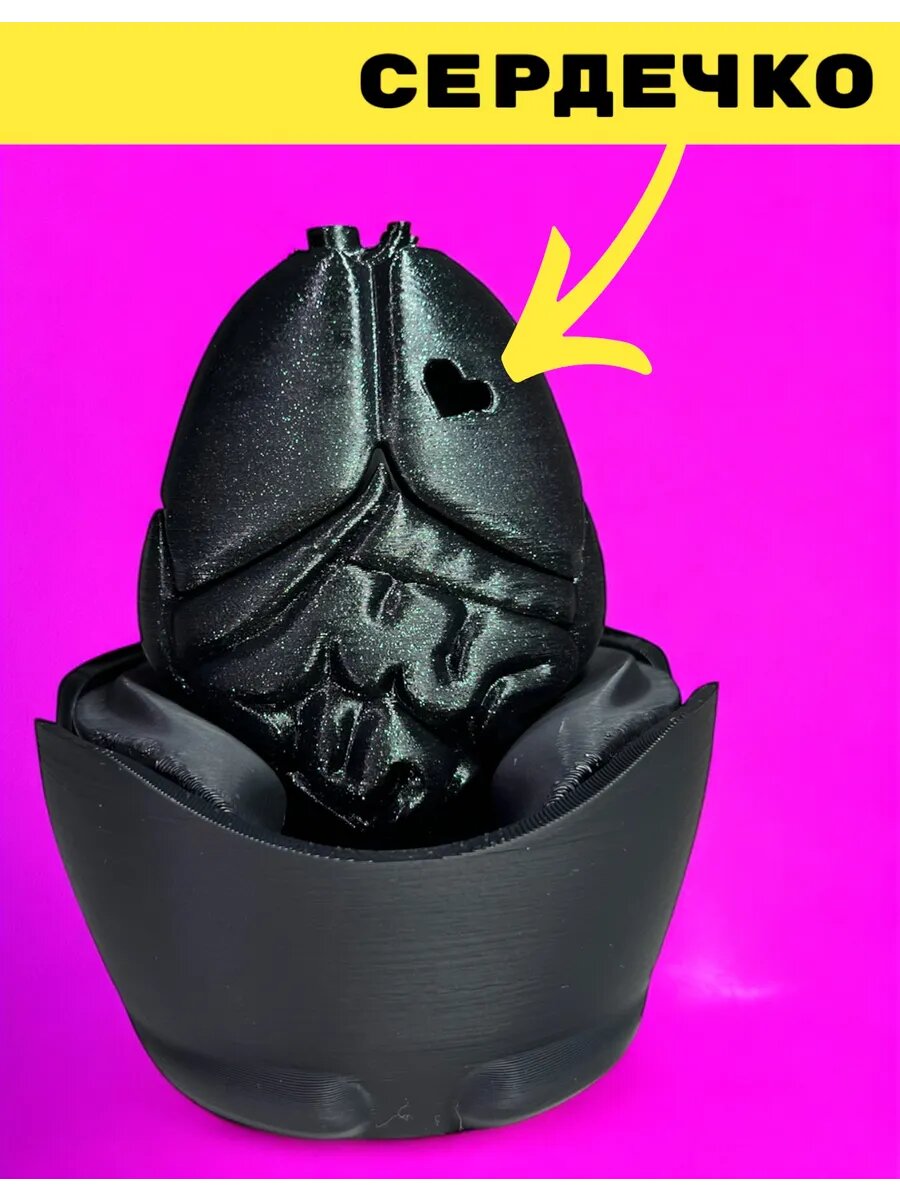 Матрешка - Muerta уникальная 13 см 10 элементов скелет сердце фигурка — фото 1