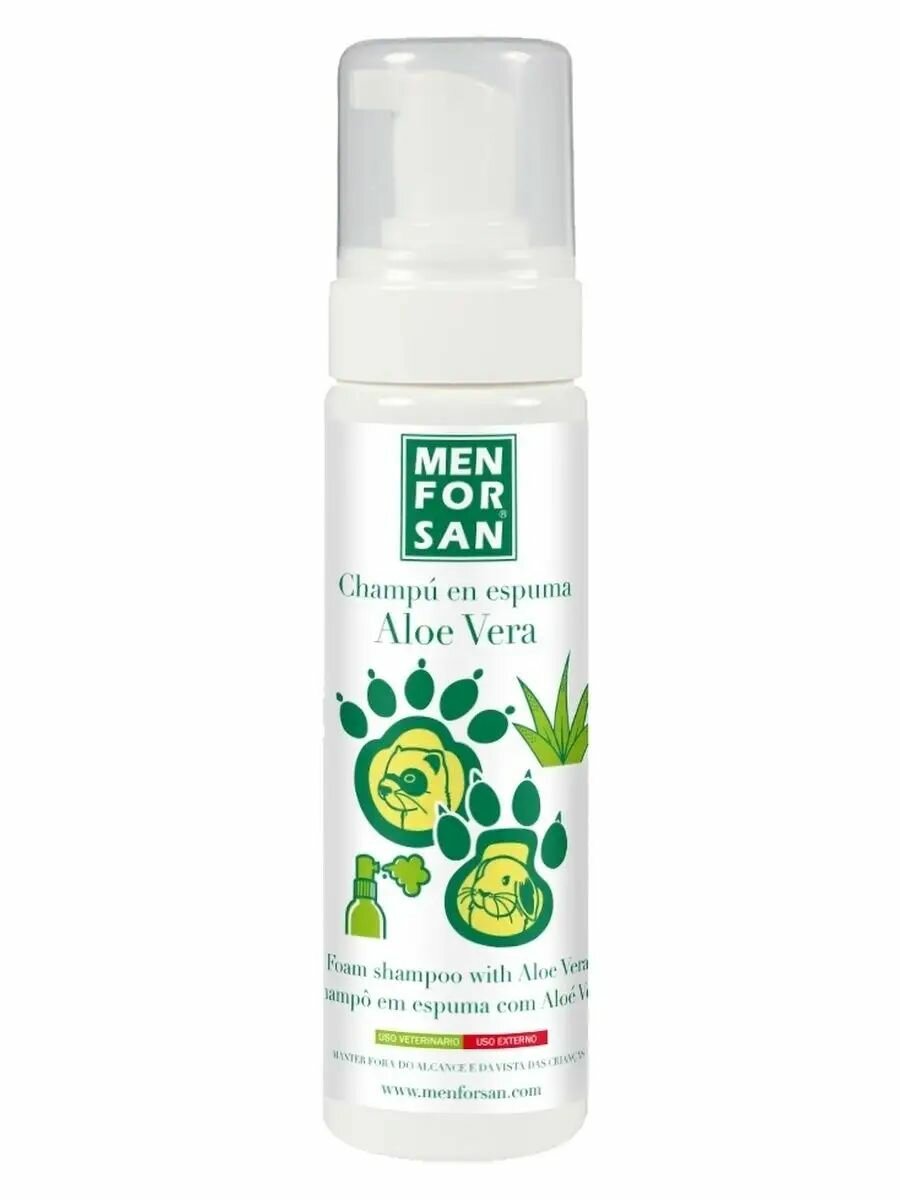 Пена-шампунь Мэн фо Сан смягч. с алоэ вера д/грыз. и хорьк.200м