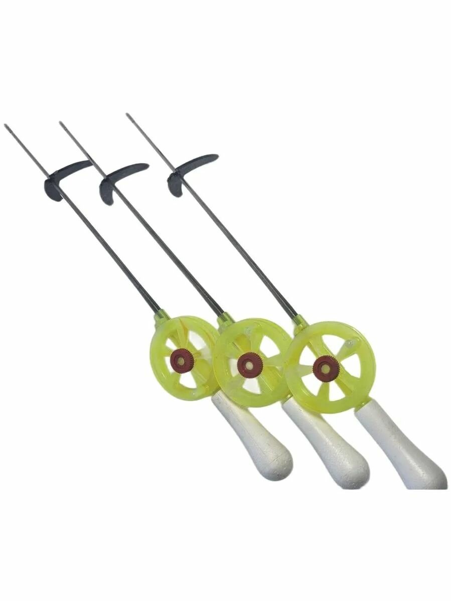 Комплект из 3 зимних удочек Скелетон не оснащенных на подставке Fisher Mania