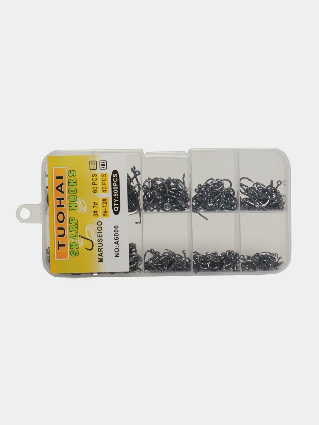 Крючки для рыбалки, рыболовные карповые в наборе Tuohai - Желтый