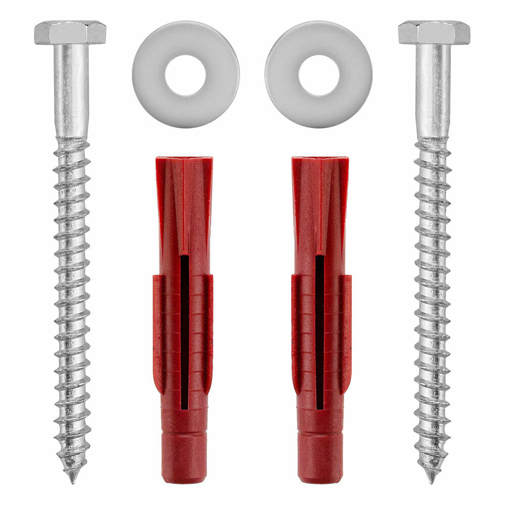 Комплект крепежа кронштейна раковины MasterProf, сталь, полипропилен — фото 1