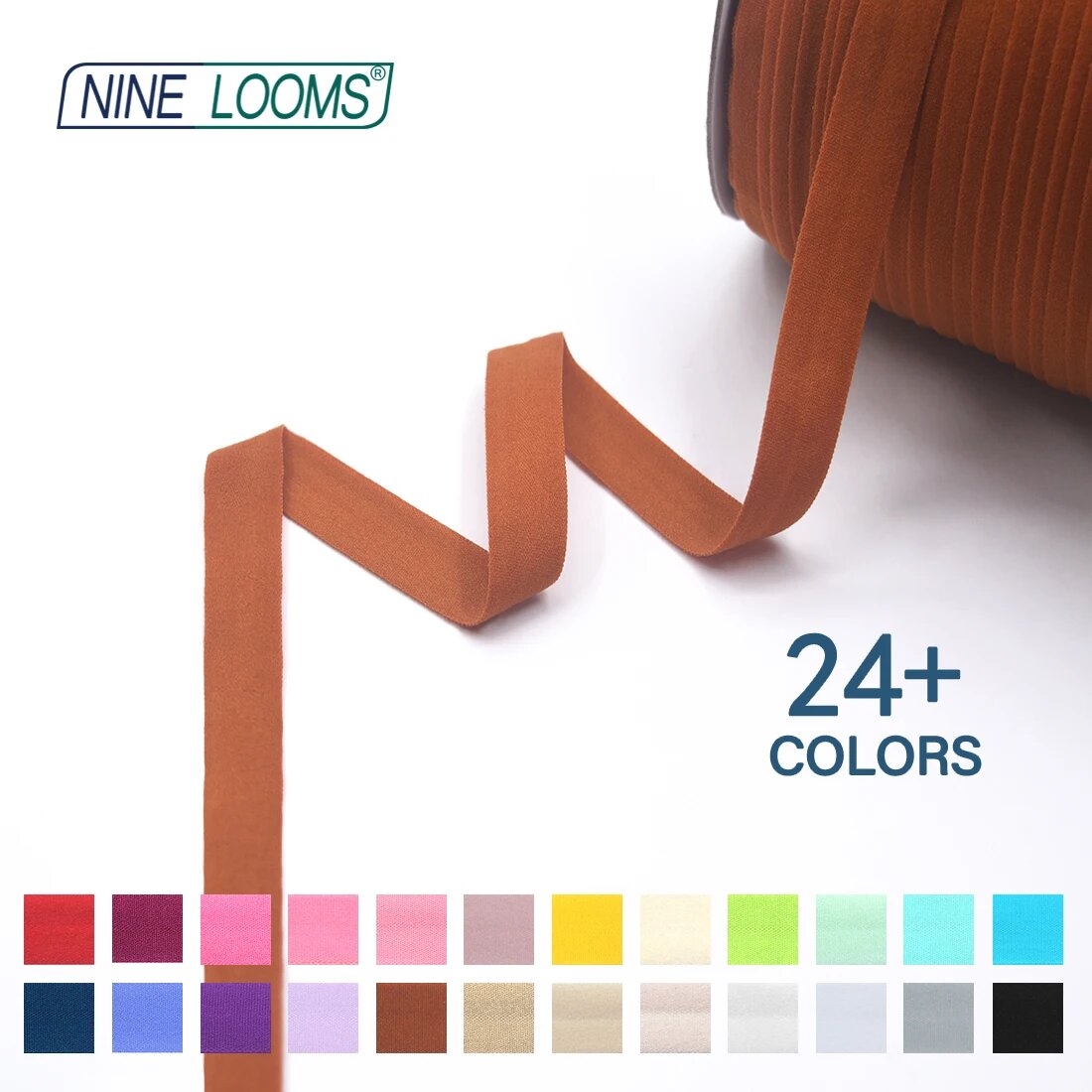 Эластичная лента NINE LOOMS, 15 мм, Copper, 2 Yards