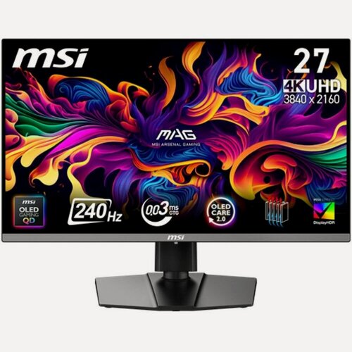Изображение товара Монитор MSI MAG 272UP QD-OLED (9S6-3CD79A-031) черный, 26,5" X24 QDLED, 240 Гц, HDR DisplayHDR True Black 400