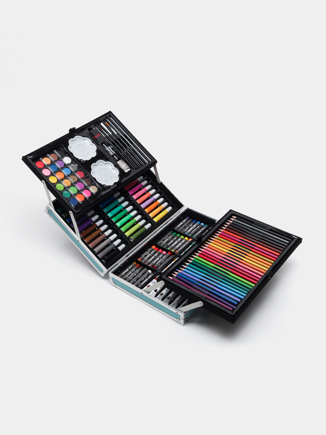 Набор для рисования и творчества в чемодане, маркеры, карандаши, фломастеры, 145 шт — фото 1