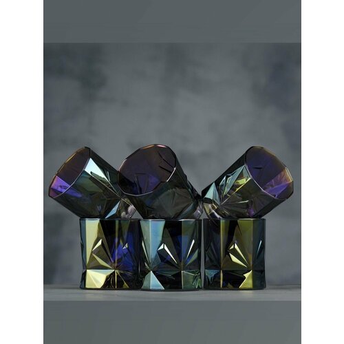 фото Стаканы glasstar exclusive "geometrica olive", 6 шт, 340 мл