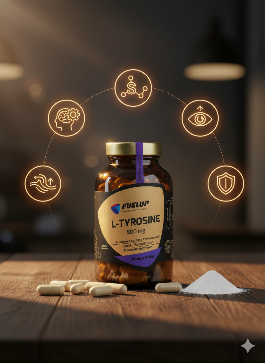 FuelUp L-Tyrosine 500 mg 120 veg caps Boost Mental Focus , ФуелУП Л-Тйрисине