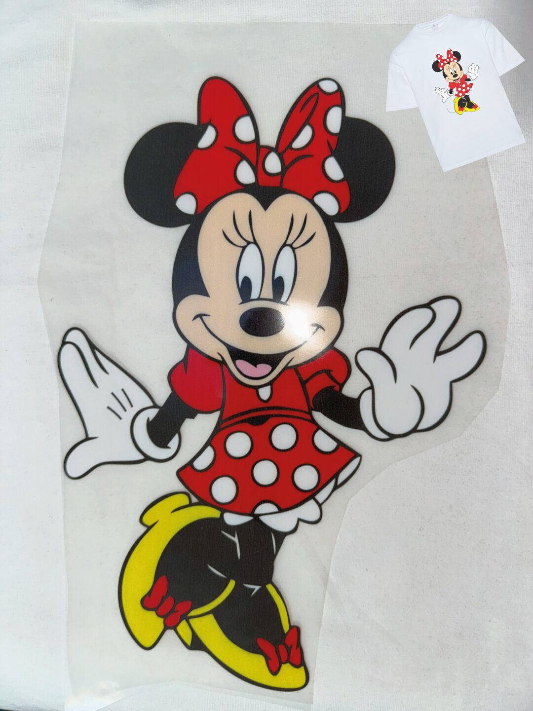 Терм наклейка - терм трансфер для ткани Хобби и творчество Рукоделие Создание украшений " Minni Maus" kiyimiga termotransfer, 15*22 sm