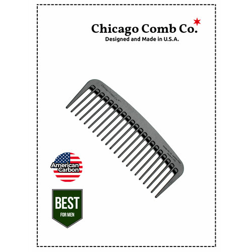 Chicago comb Модель №10 Расческа для волос из карбона
