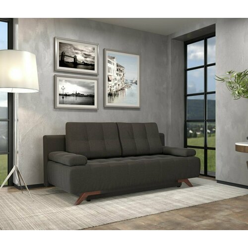 Диван прямой Баден-Баден темно-коричневый