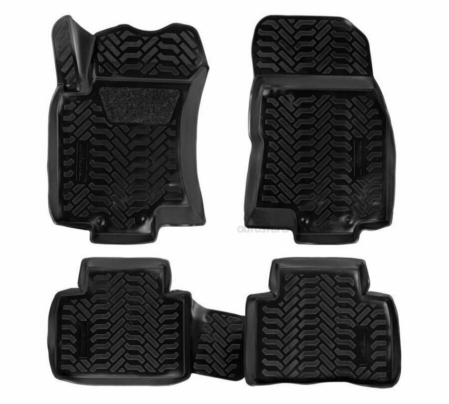 AIRLINE ACMPS50 ковры В салон (3D С подпят.) Для NISSAN X-TRAIL (T32) (14-) компл. 4 ШТ, ВЫС. Борт, полимер, Черн.