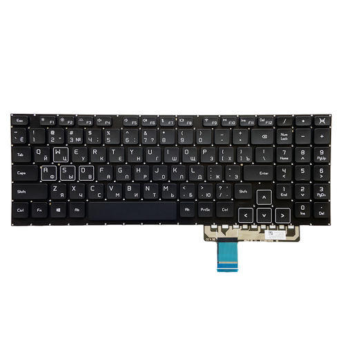 Клавиатура (под пайку, 4 зоны подсветки) для ноутбука Honor HUNTER V700 (Original) (черный)