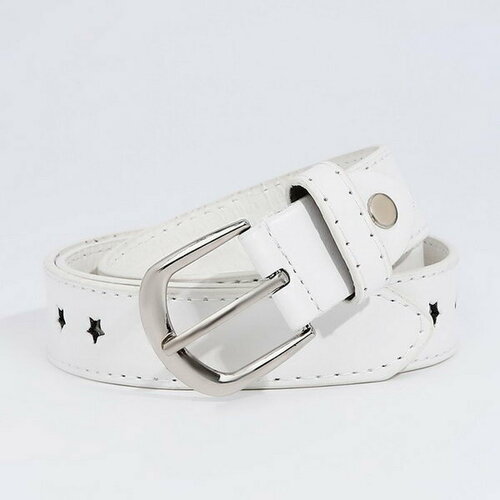 фото Ремень сима-ленд, размер 85, белый сима-лэнд